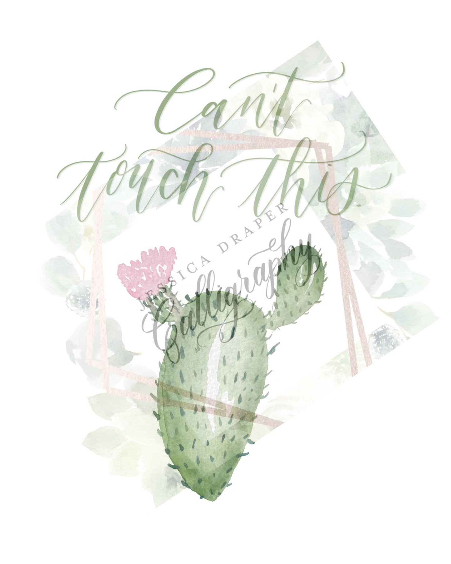 Can't Touch This Cactus digital print / Plant humor / download printable / Plant queen / gift for her / home decor / boho minimalist art