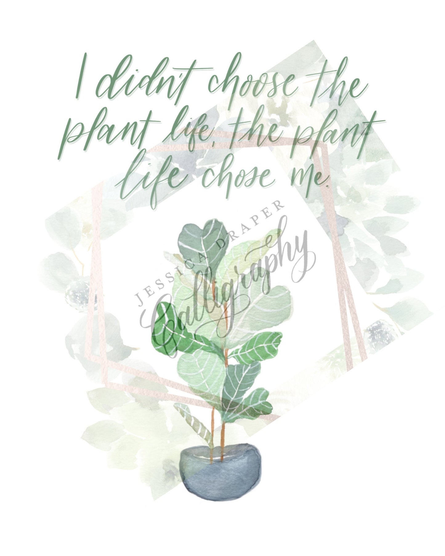 The Plant Life Chose Me digital print / Plant humor / download printable / Plant queen / gift for her / home decor / boho minimalist art