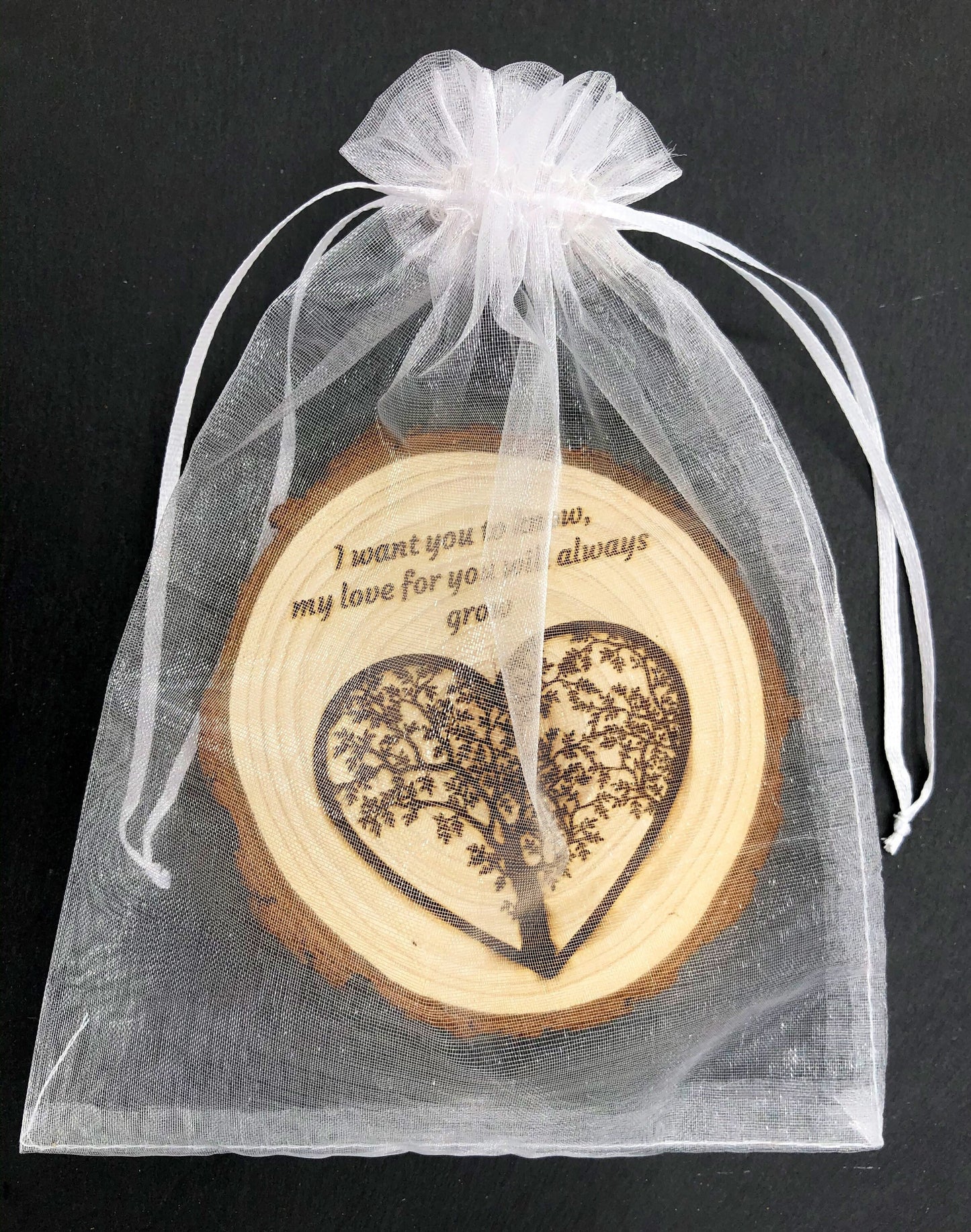 Personalised Romantic Gift | 5th Anniversary Gift | Rustic Natural Wood | Laser Engraved | Personalised | Tree of Life