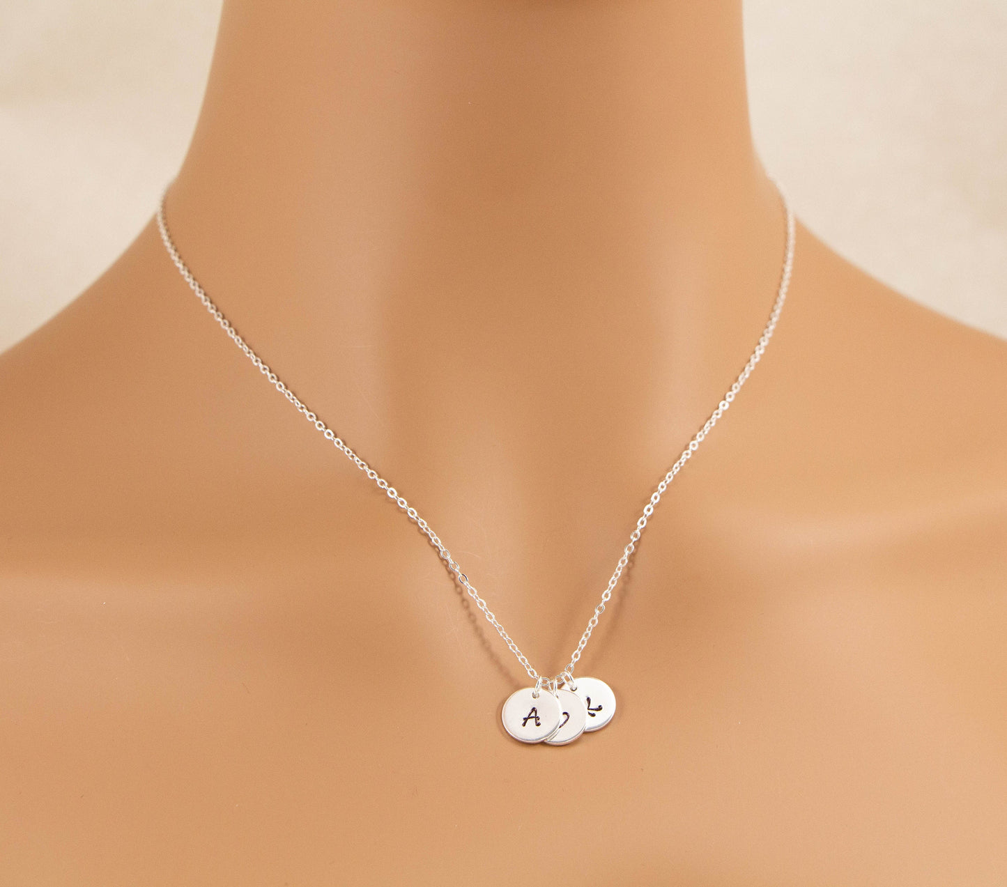 100% Sterling Silver Initial necklace, Silver letter necklace , Personalised necklace, Custom initial necklace , gift for mum