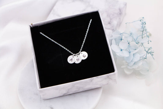 100% Sterling Silver Initial necklace, Silver letter necklace , Personalised necklace, Custom initial necklace , gift for mum