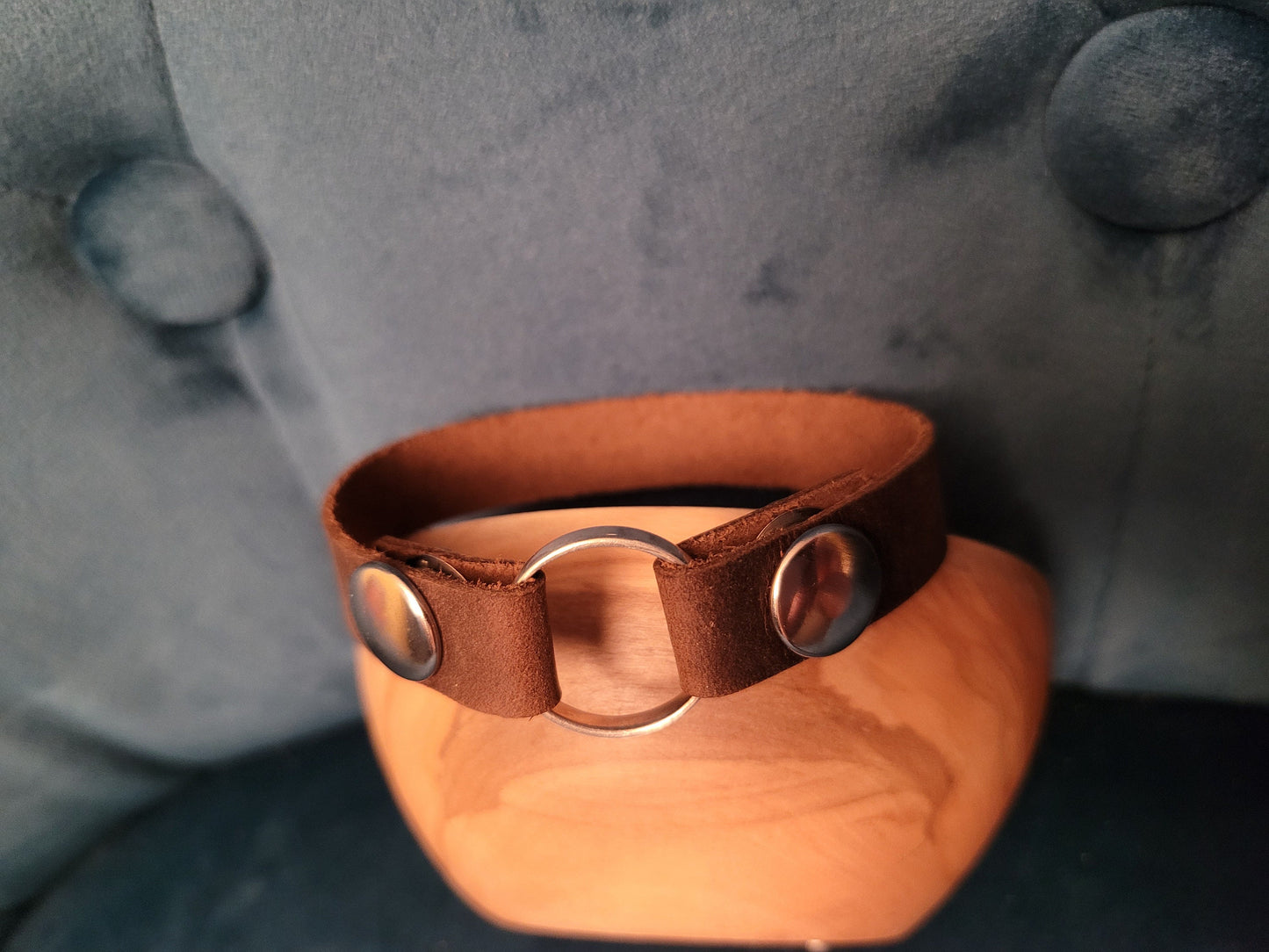 Snap in/out: Ring of Loved One! Classic Brown Leather // Memory Widow Ring Holder Bracelet (athlete, surgeon, weight gain, injury, chef, EMT