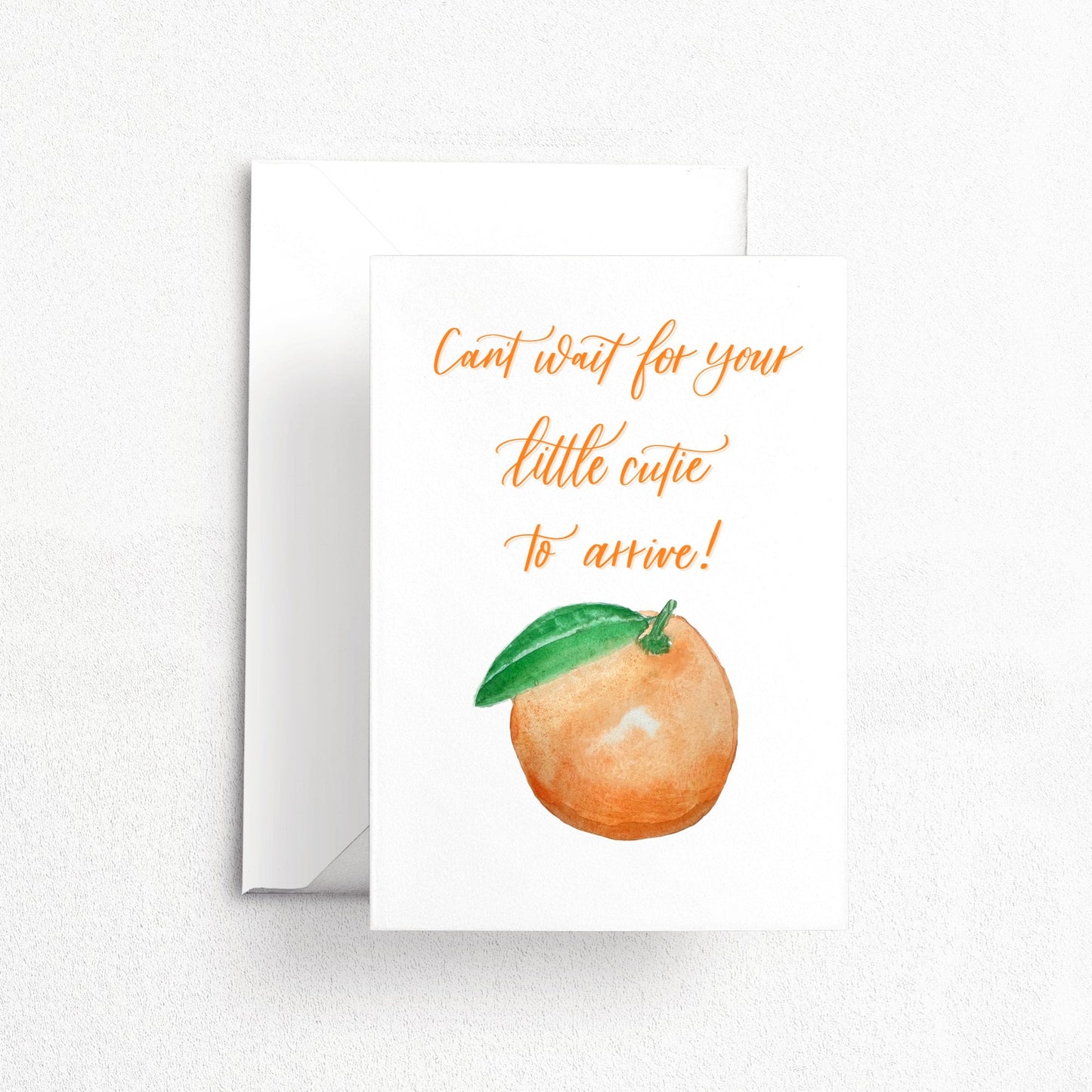 Little Cutie Baby Shower Card | Watercolor & Calligraphy| New Mom and Dad Gift | Expecting Mom Card | Parents to Be | Sweet Pregnancy Card