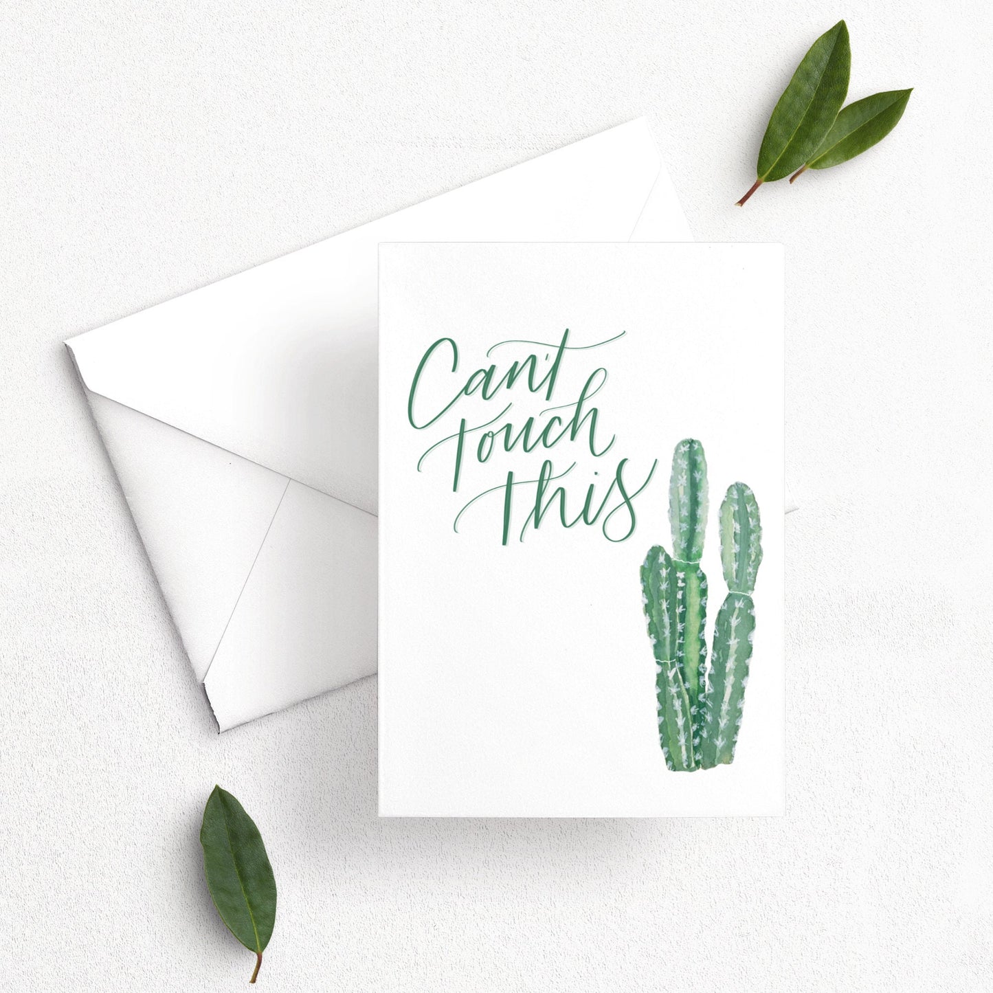 Can't Touch This Cactus Plant Card | Watercolor & Calligraphy| Gift for Best Friend | Congratulations | Appreciation gift | Good Job Card