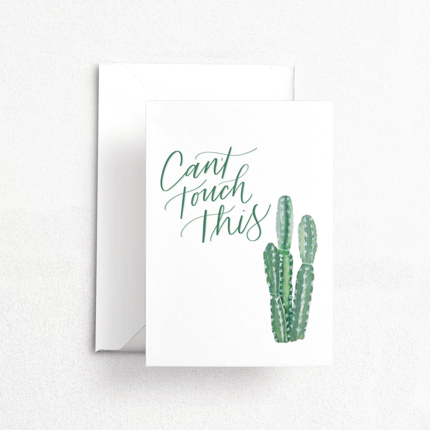 Can't Touch This Cactus Plant Card | Watercolor & Calligraphy| Gift for Best Friend | Congratulations | Appreciation gift | Good Job Card