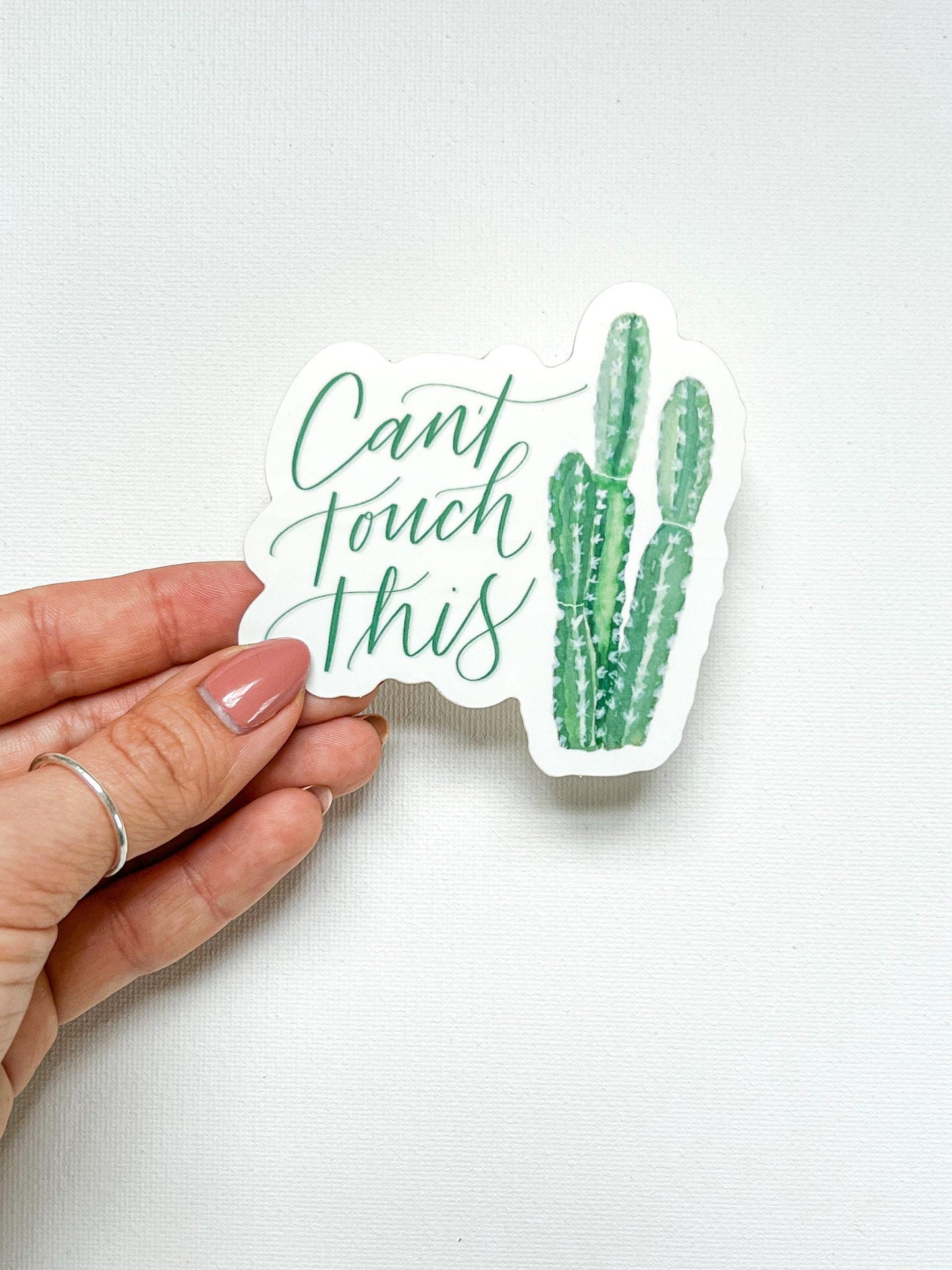 Can't Touch This Sticker | waterproof dishwasher safe| Gift for Best Friend | water bottle laptop phone case sticker | Teen gift | Cactus