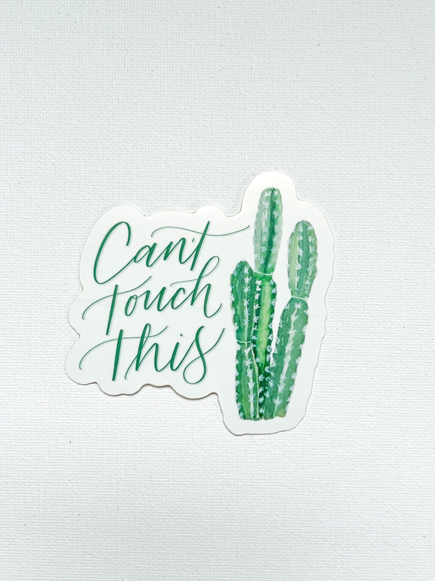 Can't Touch This Sticker | waterproof dishwasher safe| Gift for Best Friend | water bottle laptop phone case sticker | Teen gift | Cactus