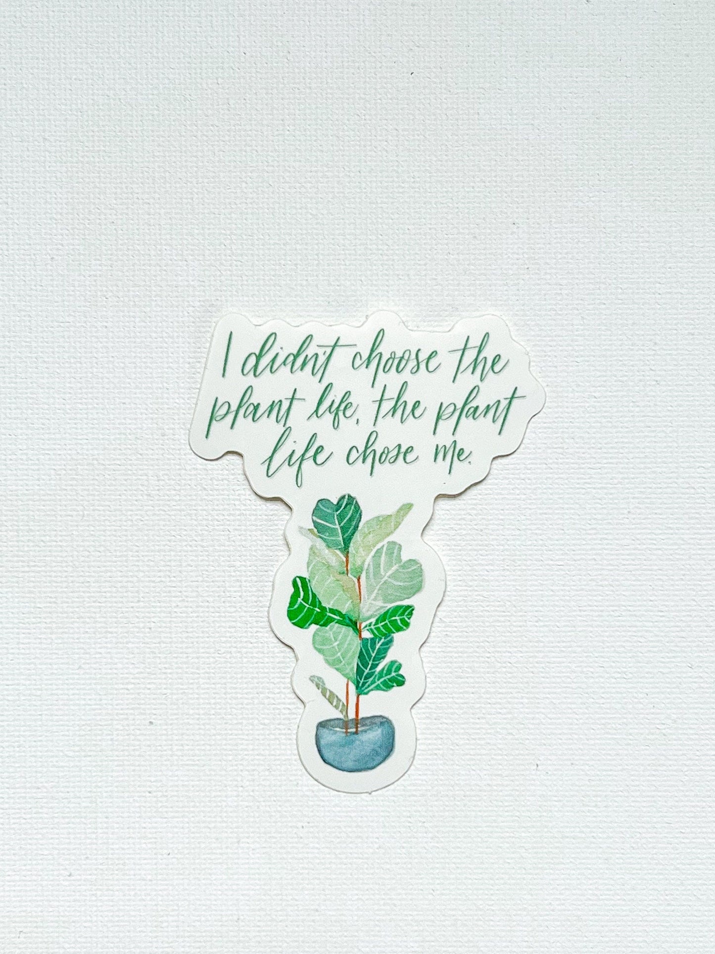 Plant Life Chose Me Sticker | waterproof dishwasher safe| Gift for Best Friend | water bottle laptop phone case sticker | gardener mom dad