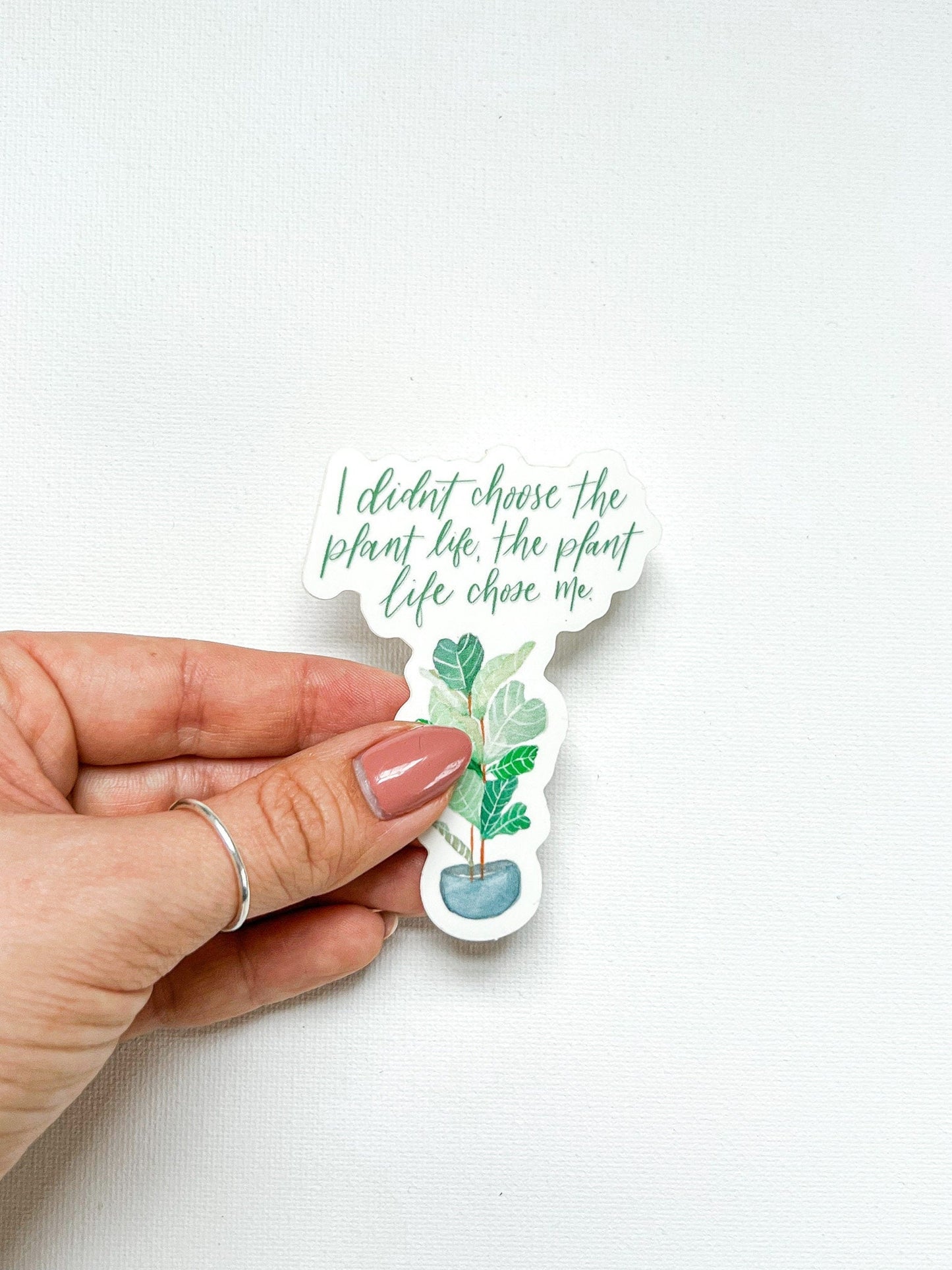 Plant Life Chose Me Sticker | waterproof dishwasher safe| Gift for Best Friend | water bottle laptop phone case sticker | gardener mom dad