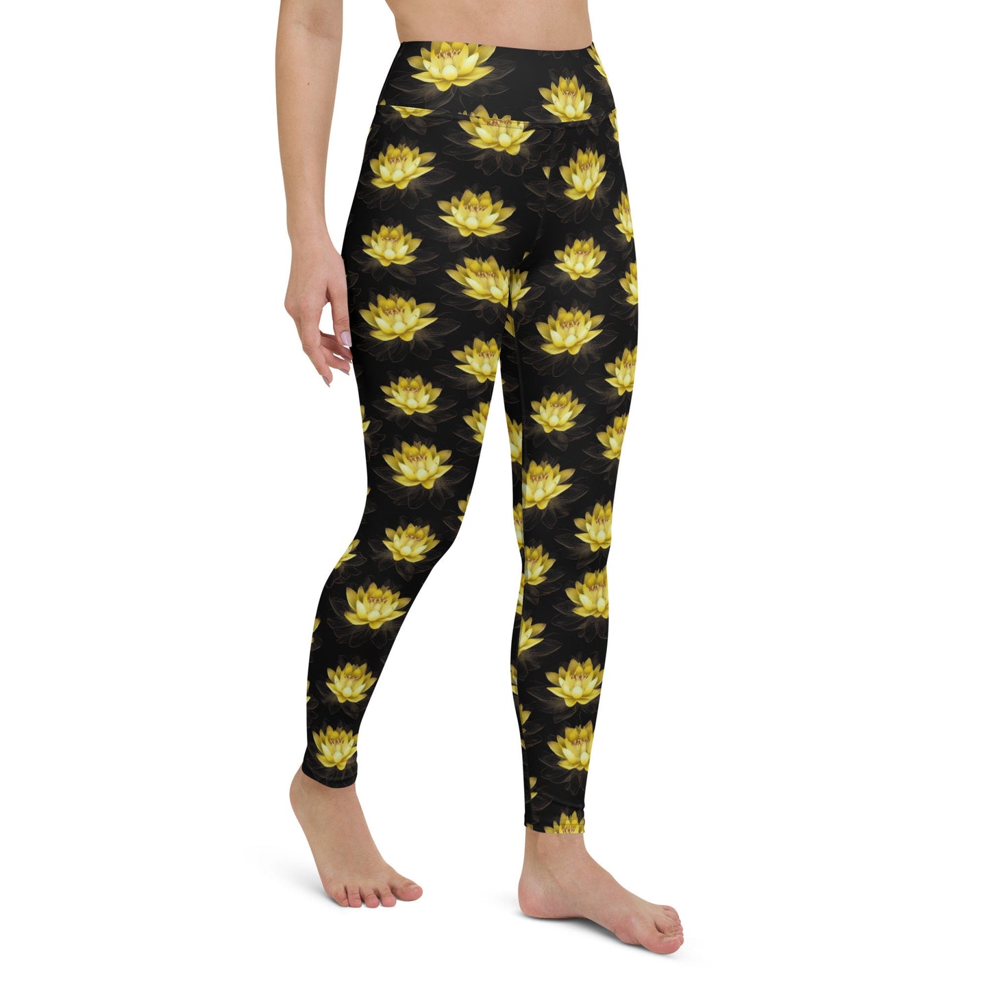 Yellow Lotus Leggings Woman, Yoga Leggings, Leggings for women, Fitness Leggings, Workout Leggings,  Gym Leggings, High Waist Leggings