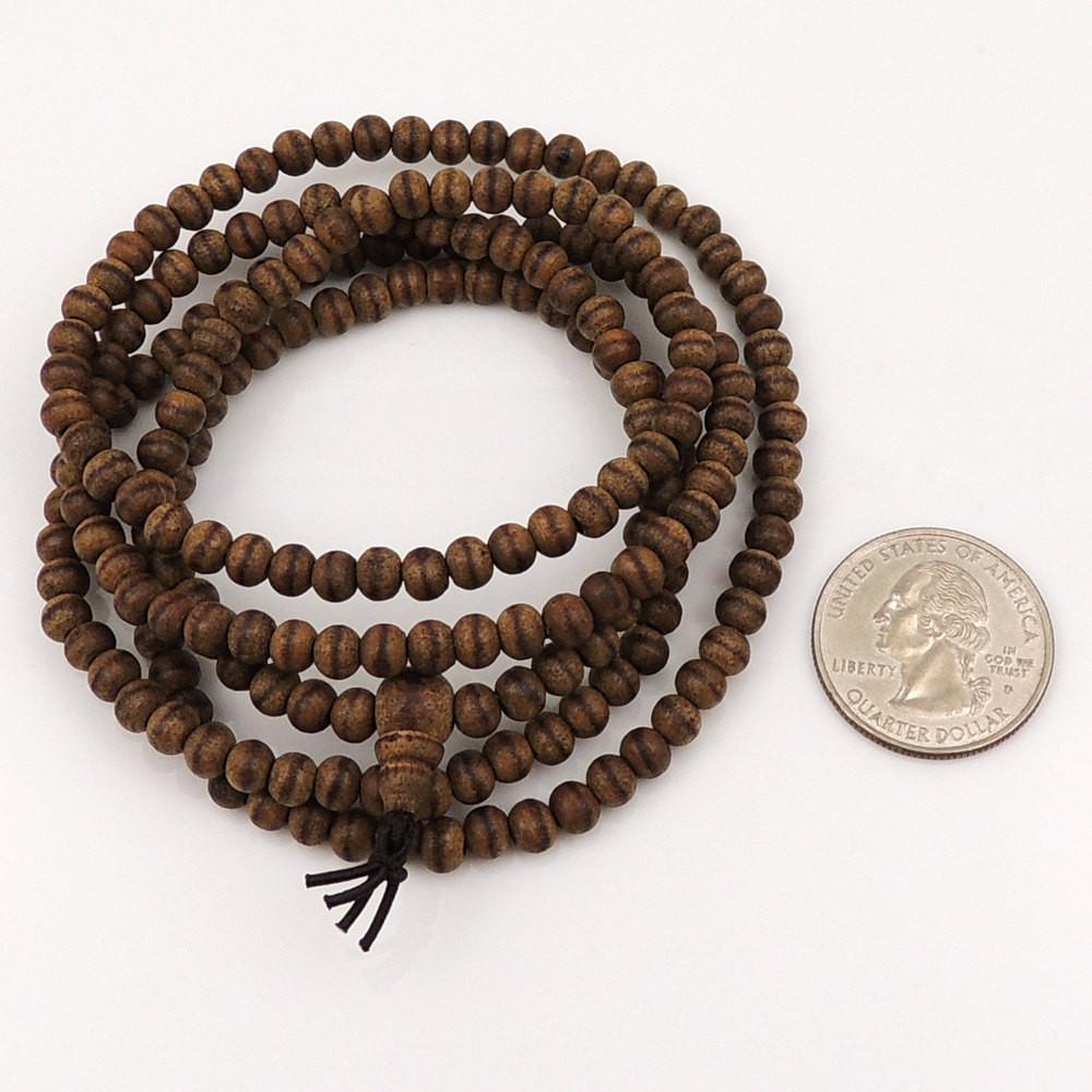 216 Beads 5mm Vietnamese Agarwood/ Eaglewood/ Gaharu Men Women Stretchable Mala Bracelet/Necklace DIY-NOTION AW001