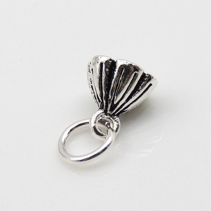 2 PCS 925 Sterling Silver Lotus Seedpod Pendant Charm WSP064x2 Wholesale: See Discount Coupons in Item Details