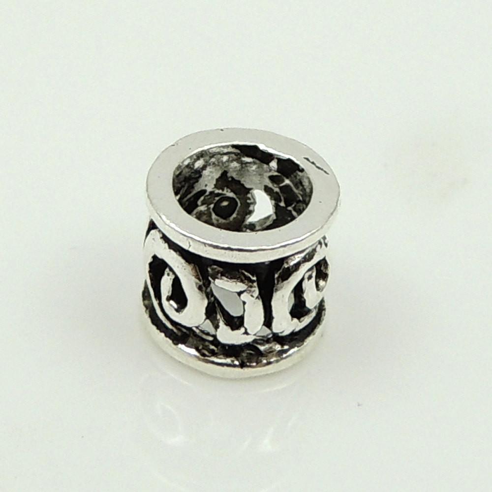 2 Pcs Sterling Silver 925 Vintage Celtic Barrel Charm Spacer Bead WSP160X2 Wholesale: See Discount Coupons in Item Details