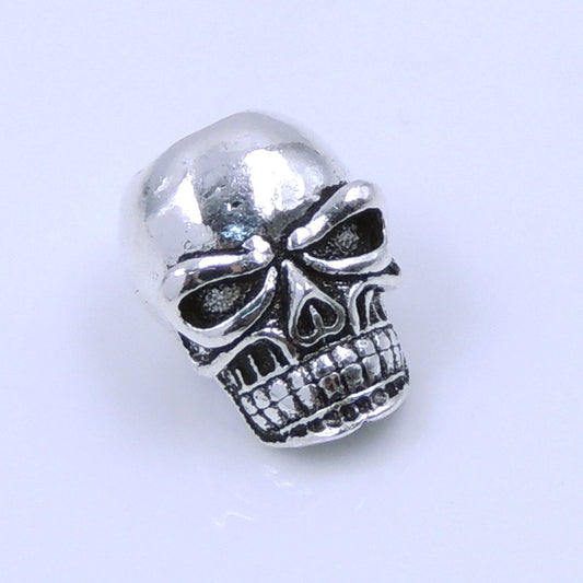 2 PCS 925 Sterling Silver Skull Bead Charm Vintage Celtic WSP248X2 Wholesale: See Discount Coupons in Item Details