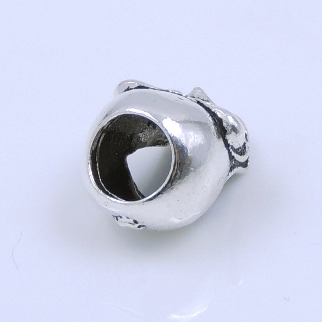 2 PCS 925 Sterling Silver Skull Bead Charm Vintage Celtic WSP248X2 Wholesale: See Discount Coupons in Item Details