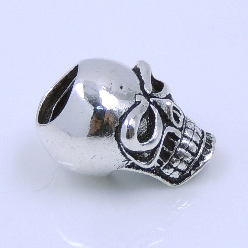 2 PCS 925 Sterling Silver Skull Bead Charm Vintage Celtic WSP248X2 Wholesale: See Discount Coupons in Item Details