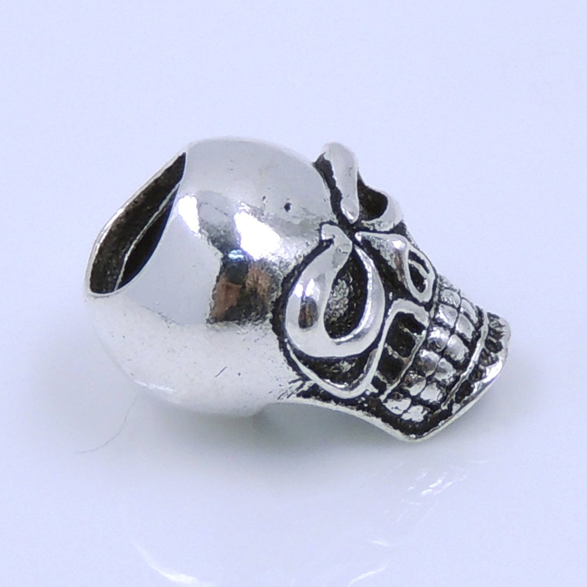 2 PCS 925 Sterling Silver Skull Bead Charm Vintage Celtic WSP248X2 Wholesale: See Discount Coupons in Item Details