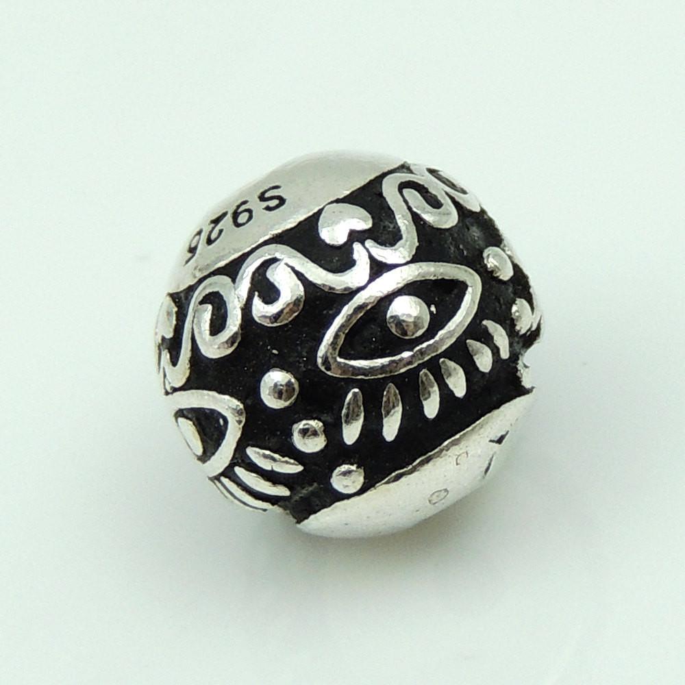 2 PCS 925 Stamp Sterling Silver Vintage Round Bead WSP191X2 Wholesale: See Discount Coupons in Item Details