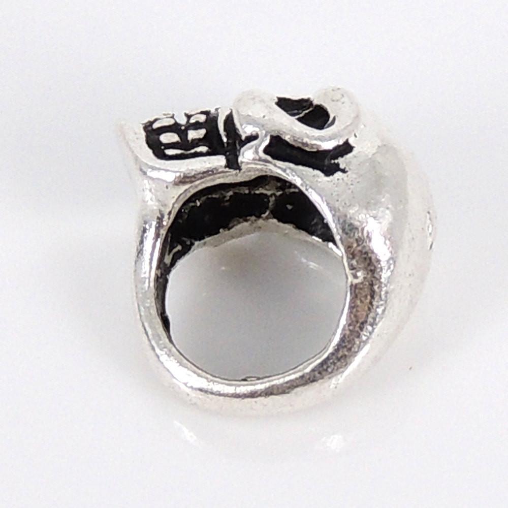 2 PCS Sterling Silver 925 Vintage Celtic Skull Bead Charm Spacer WSP215x2 Wholesale: See Discount Coupons in Item Details