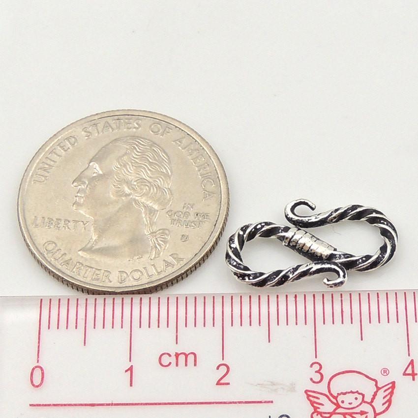 2 PCS Sterling Silver  925 Vintage Oxidized Style Tibetan Toggle Clasp WSP097 Wholesale: See Discount Coupons in Item Details