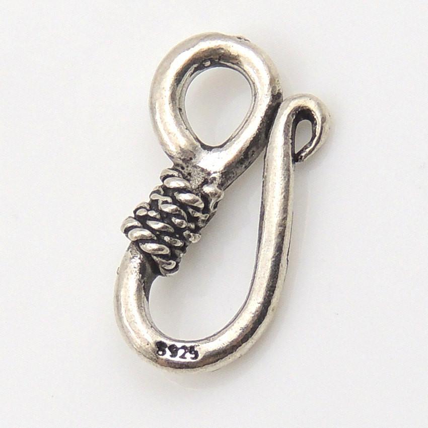 2 PCS Sterling Silver 925 Vintage Style S-hook Toggle Clasp WSP077 Wholesale: See Discount Coupons in Item Details