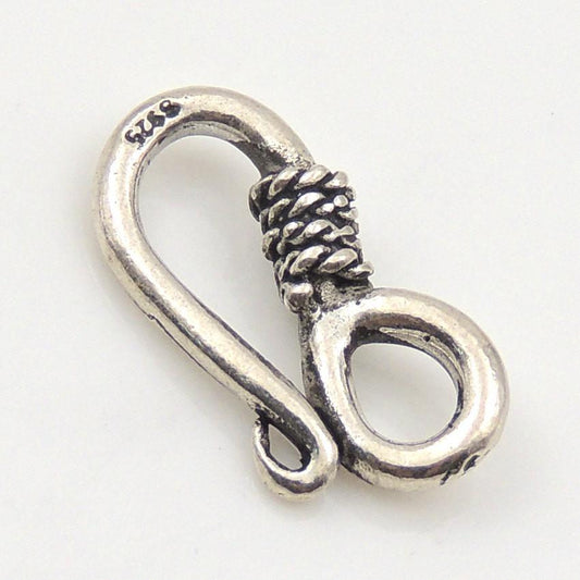 2 PCS Sterling Silver 925 Vintage Style S-hook Toggle Clasp WSP077 Wholesale: See Discount Coupons in Item Details