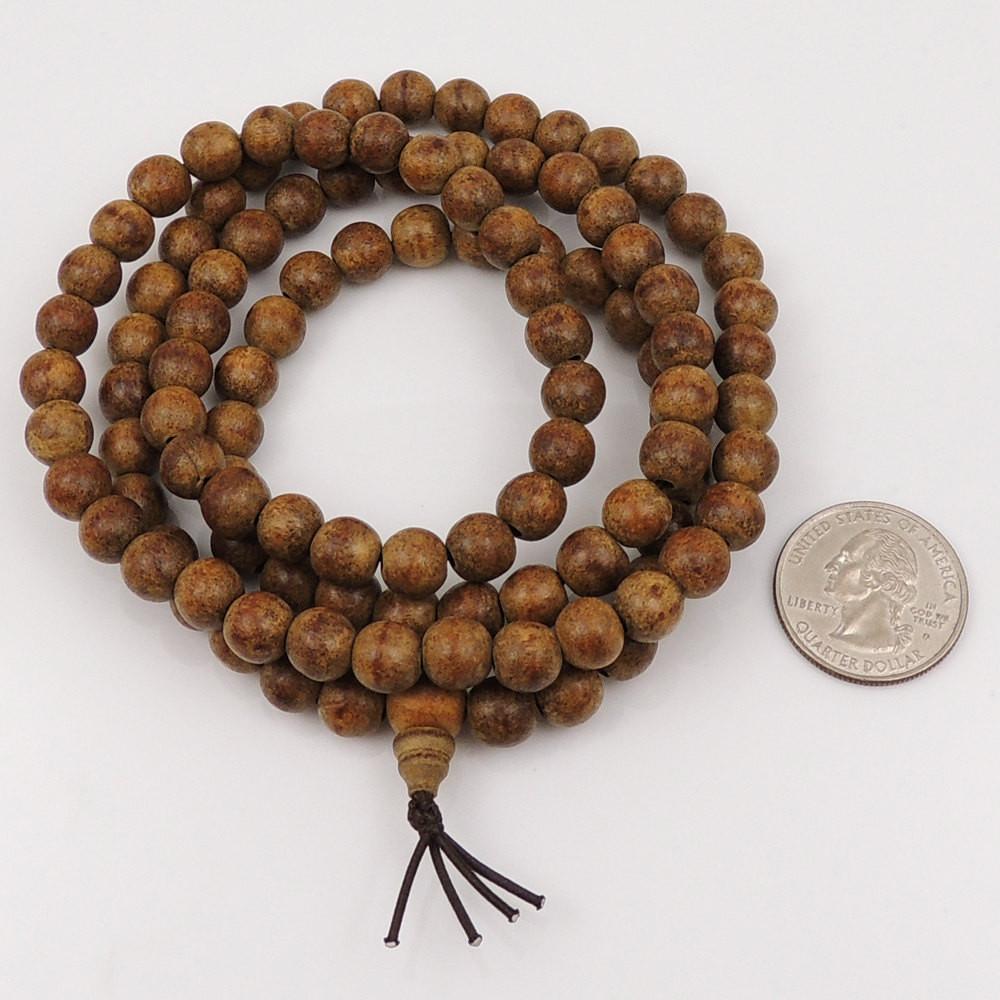 108 Beads 8mm Vietnamese Agarwood/ Eaglewood/ Gaharu Men Women Stretchable Mala Bracelet/Necklace DIY-NOTION AW002