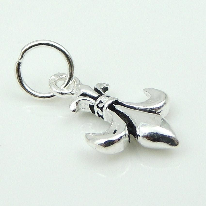 2 PCS Sterling Silver 925 Vintage Fleur de Lis Pendant  WSP150 Wholesale: See Discount Coupons in Item Details