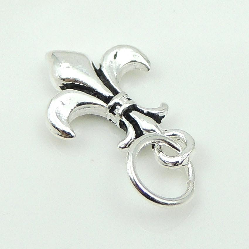 2 PCS Sterling Silver 925 Vintage Fleur de Lis Pendant  WSP150 Wholesale: See Discount Coupons in Item Details