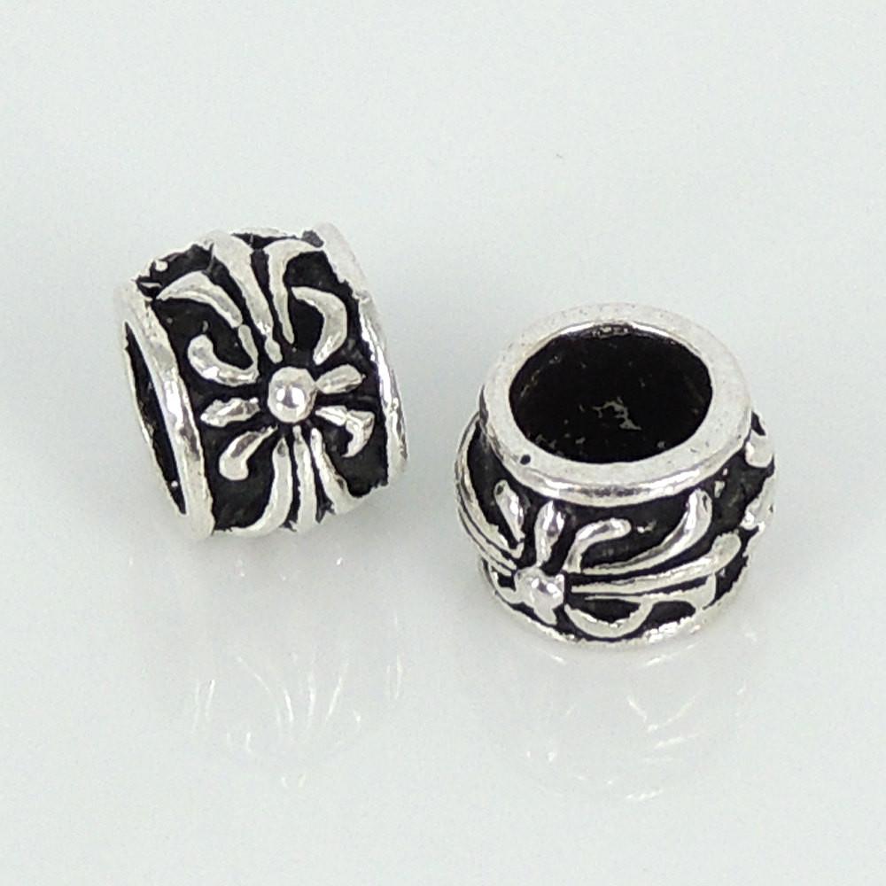 2 Pcs Sterling Silver 925 Celtic Vintage Fleur de Lis Bead Spacer WSP219X2 Wholesale: See Discount Coupons in Item Details