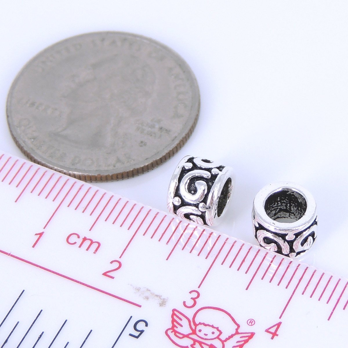 2 PCS Sterling Silver 925 Vintage Lucky Bead Charm WSP292 Wholesale: See Discount Coupons in Item Details