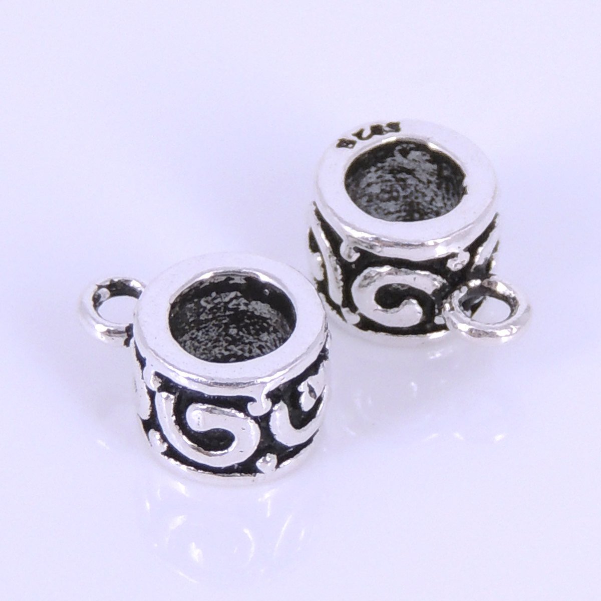 2 PCS Sterling Silver 925 Vintage Lucky Connector Bail WSP293 Wholesale: See Discount Coupons in Item Details