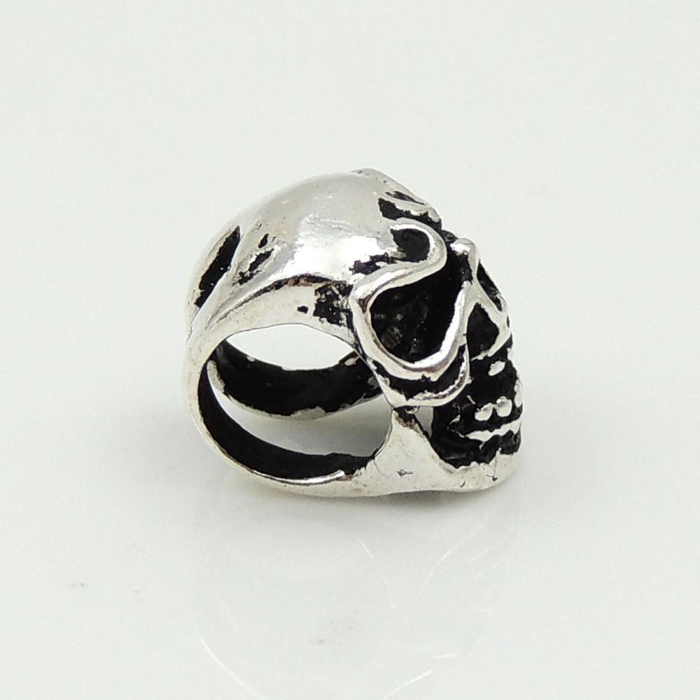 2 PCS Sterling Silver 925 Vintage Celtic Skull Bead Charm Spacer WSP185X2 Wholesale: See Discount Coupons in Item Details