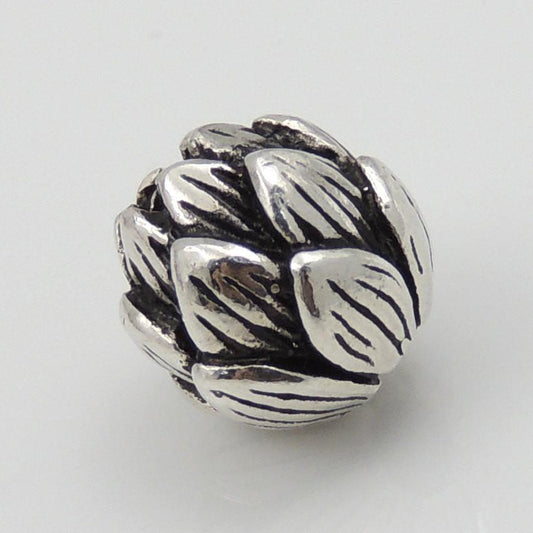 2 PCS Sterling Silver Lotus Bead 925 Vintage Buddhism Protection WSP081X2 Wholesale: See Discount Coupons in Item Details