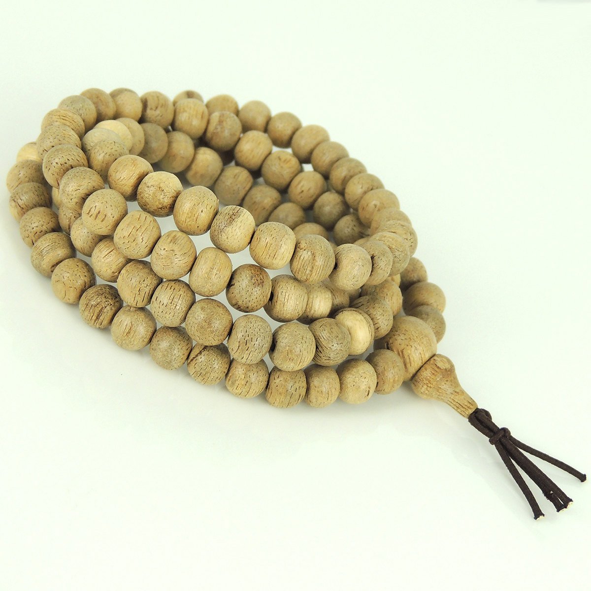 108 Beads Agarwood Mala Bracelet/Necklace Buddhism Meditation 7mm from Indonesia 白沙沉香 AW012