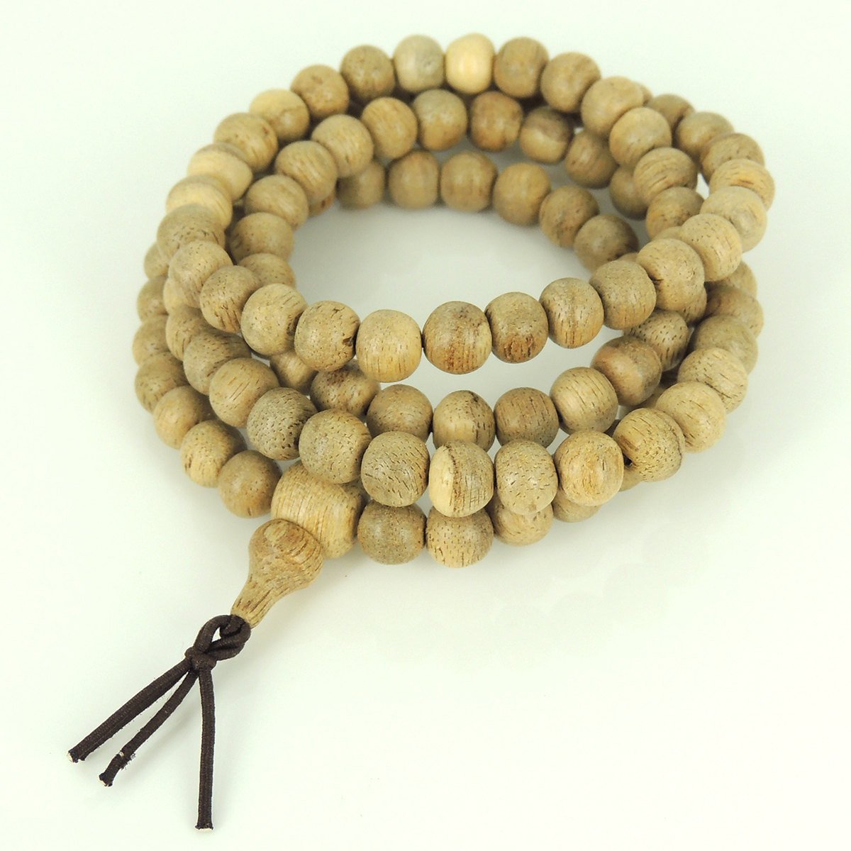 108 Beads Agarwood Mala Bracelet/Necklace Buddhism Meditation 7mm from Indonesia 白沙沉香 AW012