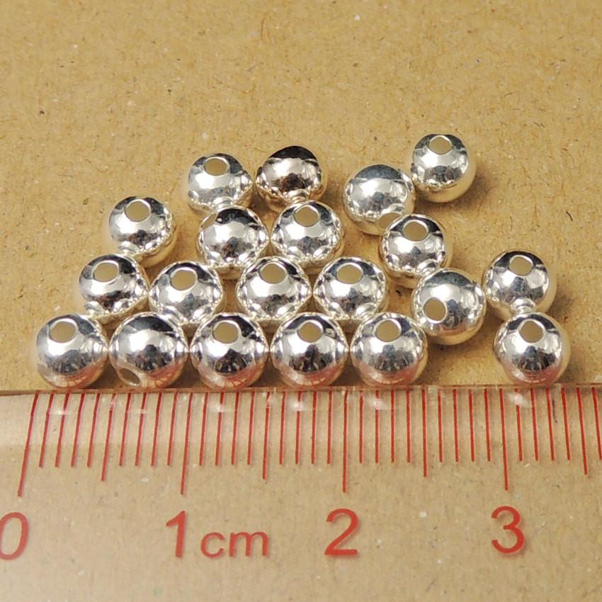 20 Pcs Sterling Silver Round Beads 5mm Seamless WSP027X20 Wholesale: See Discount Coupons in Item Details