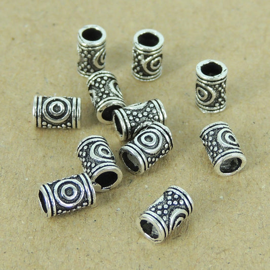 12 PCS 925 Sterling Silver Bead Barrel Vintage DIY Jewelry Making WSP372X12 Wholesale: See Discount Coupons in Item Details