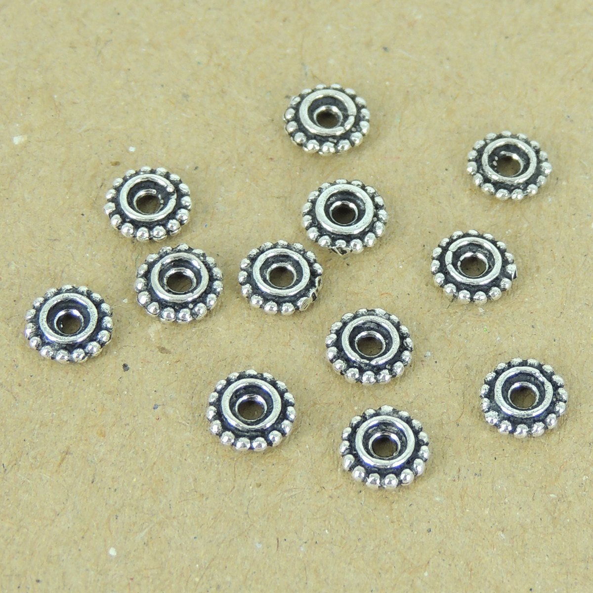 12 Pcs 925 Sterling Silver Spacers Vintage DIY Jewelry Making WSP377X12 Wholesale: See Discount Coupons in Item Details