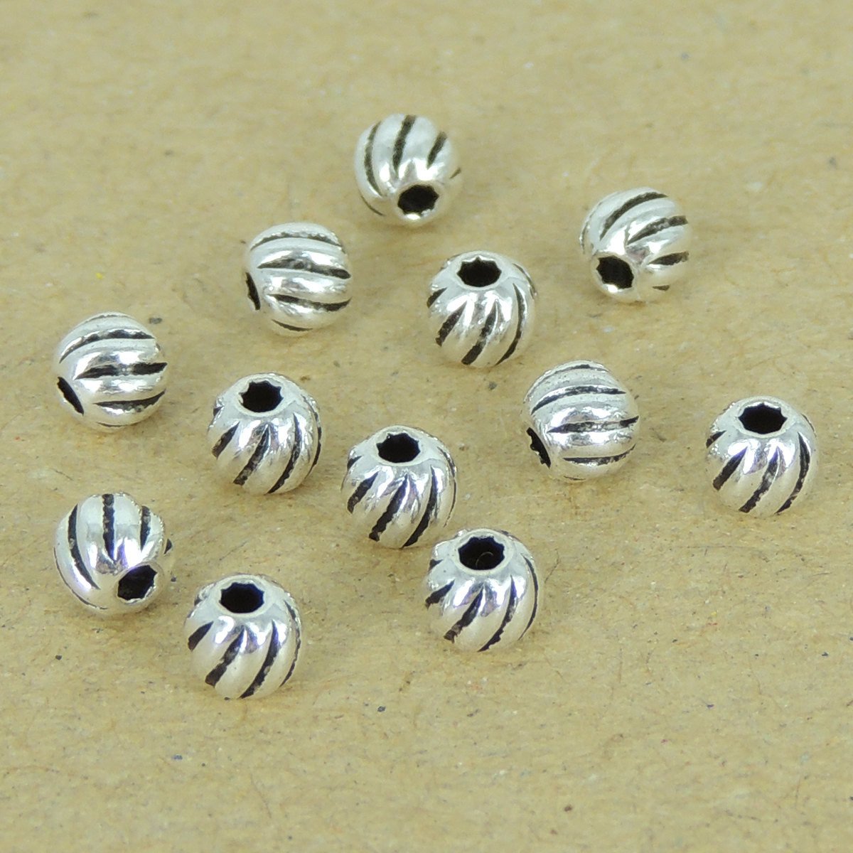 20 PCS 925 Sterling Silver Round Bead Vintage WSP396X20 Wholesale: See Discount Coupons in Item Details