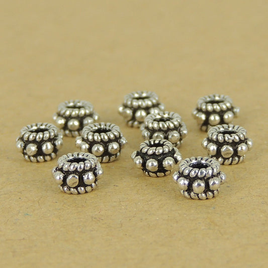 10 PCS 925 Sterling Silver Spacers Beads Vintage WSP397X10 Wholesale: See Discount Coupons in Item Details