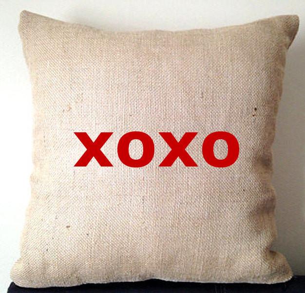 20% OFF Sale Valentine Unique Gifts for her, valentine s day 2016, Girl Friend Gift, Burlap Pillow covers, Home Pillows, Rustic Decor