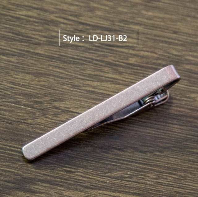 New Simple Fashion Style Tie Clip for Men Metal Silver Gold Tone Simple Bar Clasp Practical Necktie Clasp Tie Pin for Mens Gift